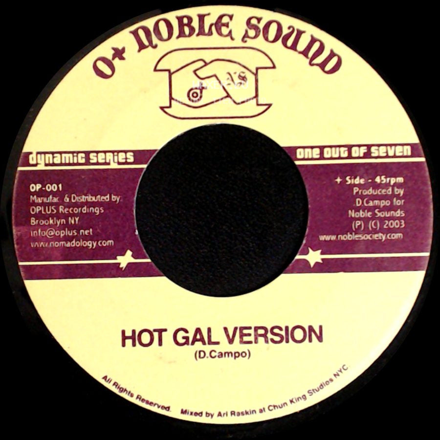 Noble Society - Hot Gal A Road / Hot Gal Version side B