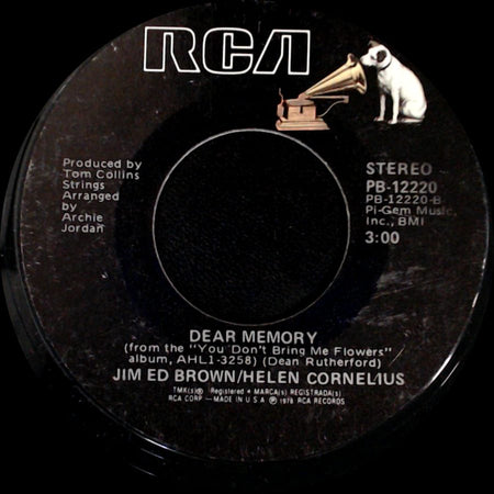 Jim Ed Brown/Helen Cornelius - Don't Bother To Knock / Dear Memory side B