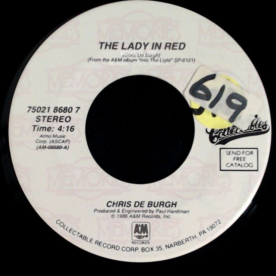 Chris De Burgh - Fatal Hesitation (Remix) / The Lady In Red side B