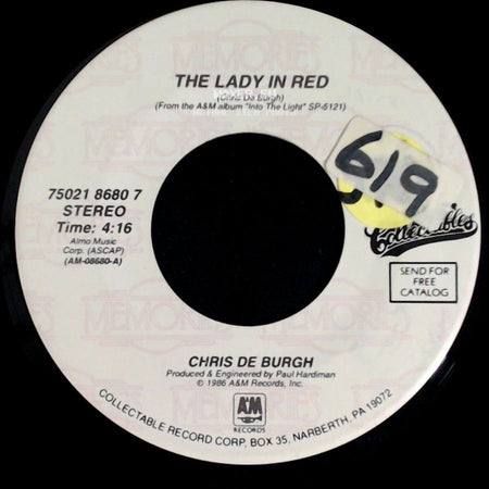 Chris De Burgh - Fatal Hesitation (Remix) / The Lady In Red side B
