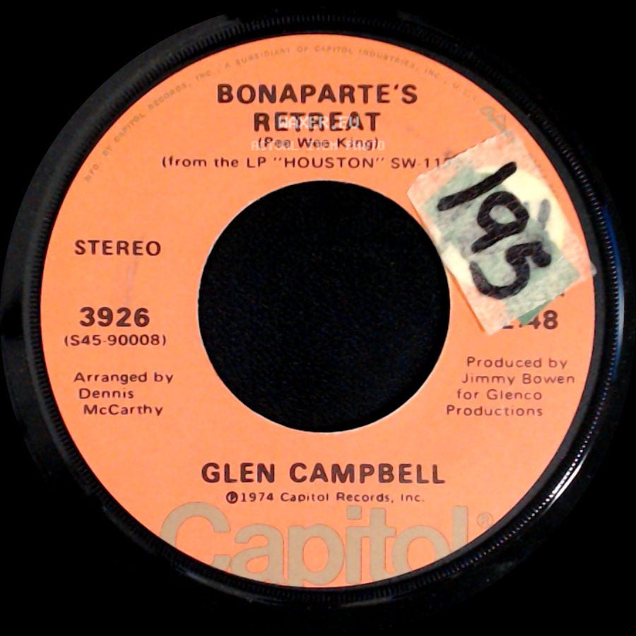 Glen Campbell - Too Many Mornings / Bonaparte's Retreat side B