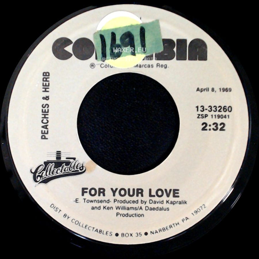 Peaches & Herb - For Your Love / Close Your Eyes side A