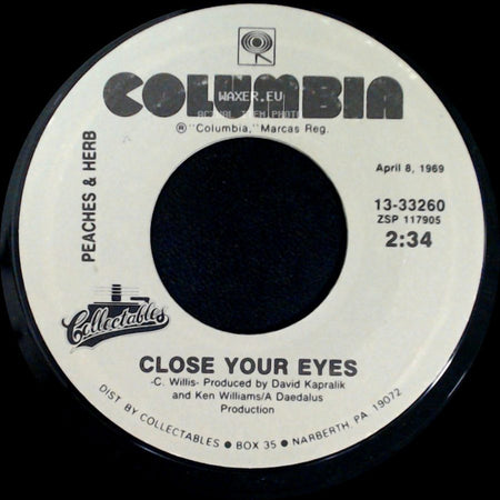 Peaches & Herb - For Your Love / Close Your Eyes side B