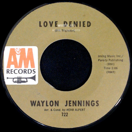 Waylon Jennings - Rave On / Love Denied side B