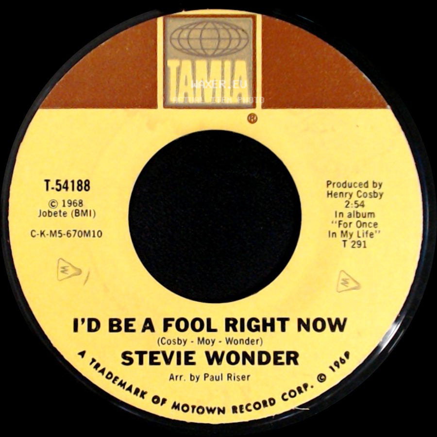 Stevie Wonder - I'd Be A Fool Right Now / Yester-Me, Yester-You, Yesterday side A
