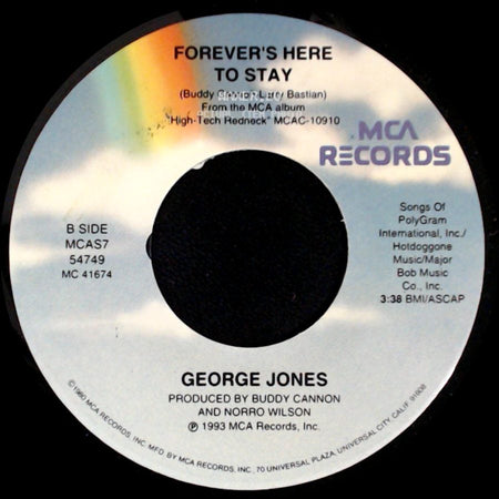 George Jones - High-Tech Redneck / Forever's Here To Stay side B