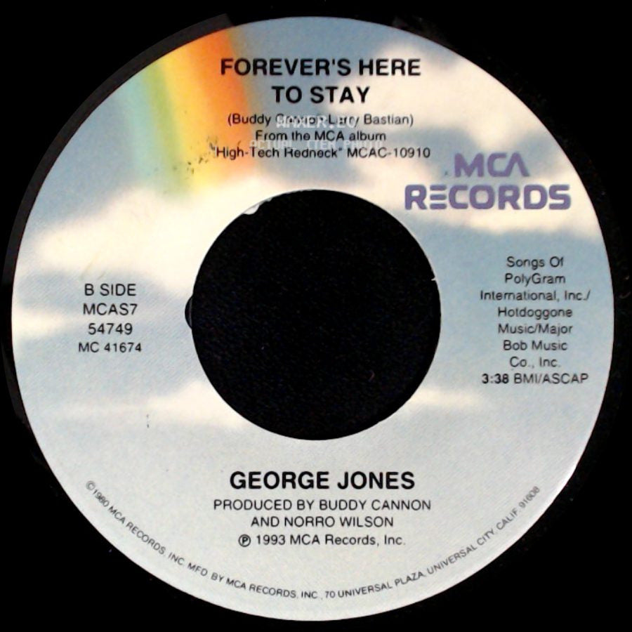 George Jones - High-Tech Redneck / Forever's Here To Stay side B