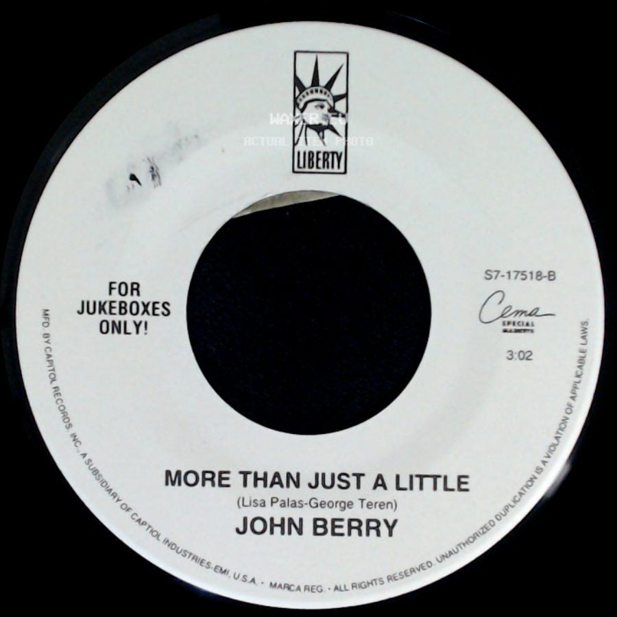 John Berry - Kiss Me In The Car / More Than Just A Little side B