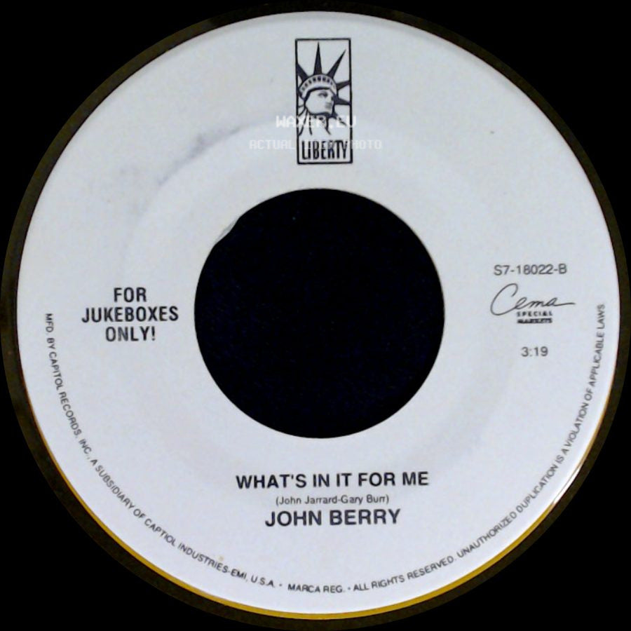 John Berry - What's In It For Me / Your Love Amazes Me side A