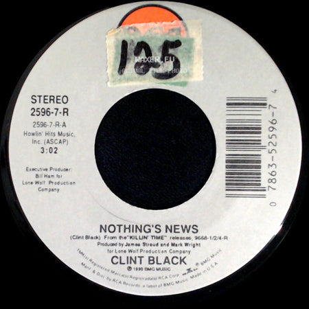 Clint Black - Live And Learn / Nothing's News side B