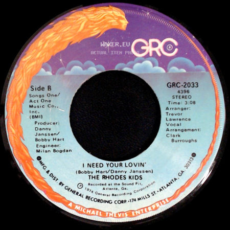 The Rhodes Kids - Voo-Doo Magic / I Need Your Lovin' side B