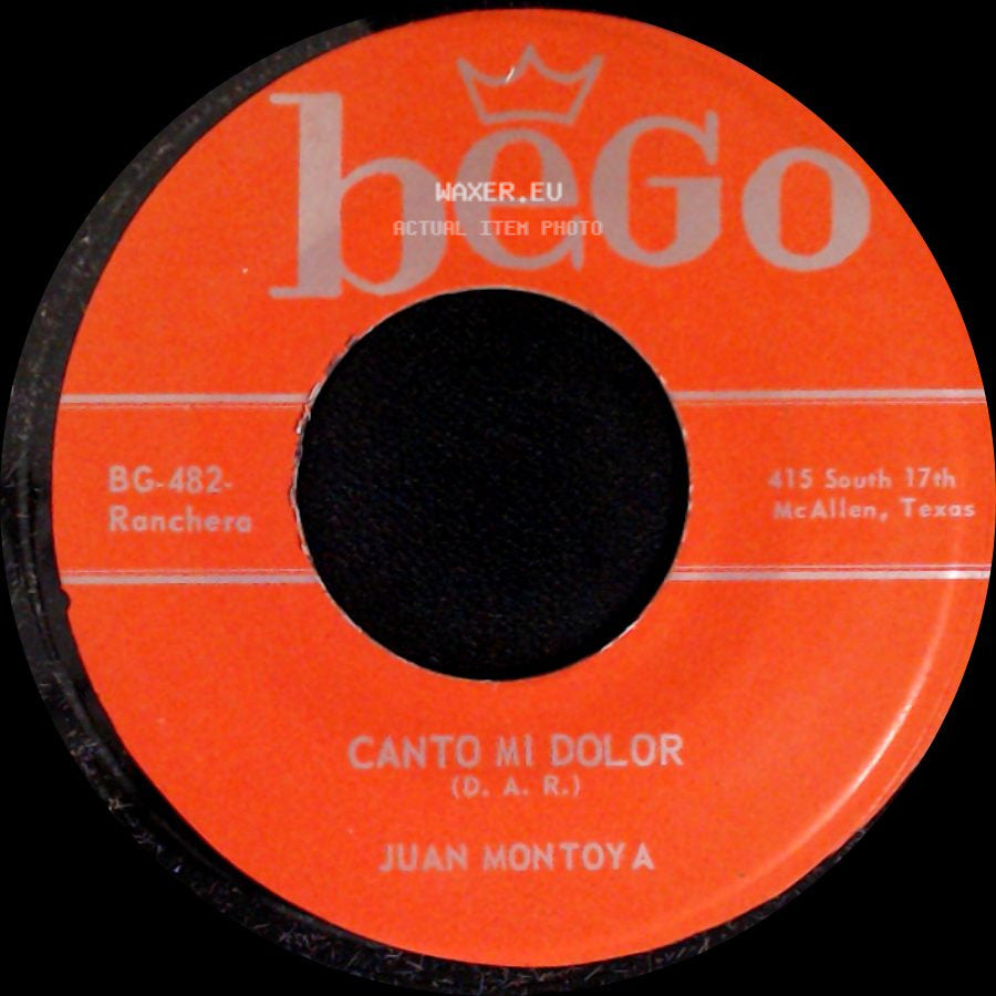Juan Montoya - Canto Mi Dolor / Eternamente side A
