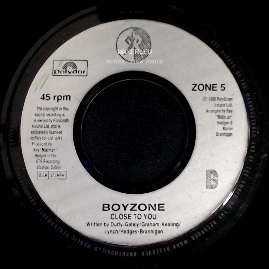 Boyzone - Coming Home Now (Radio Edit) / Close To You side B