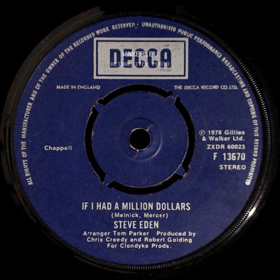 Steve Eden - If I Had A Million Dollars / The Nearness Of You side A