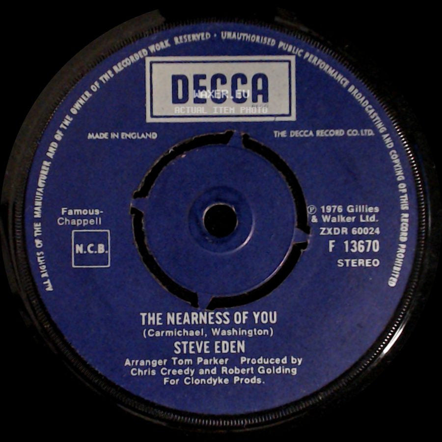 Steve Eden - If I Had A Million Dollars / The Nearness Of You side B