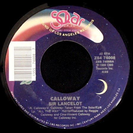Calloway - Sir Lancelot (Instrumental) / Sir Lancelot side B
