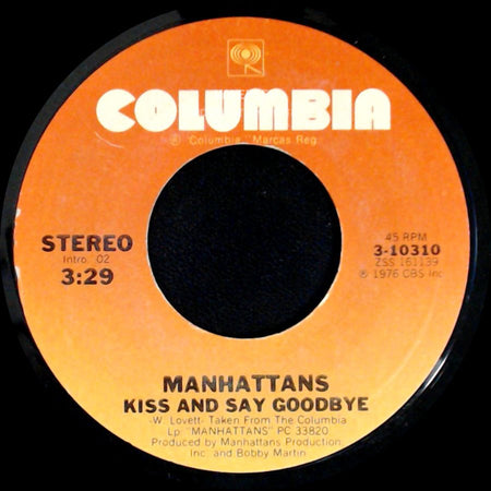 Manhattans - Wonderful World Of Love / Kiss And Say Goodbye side B