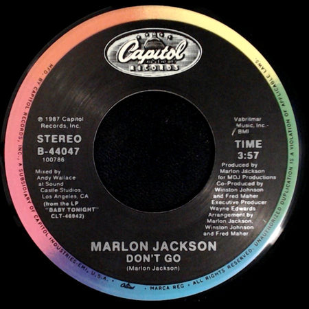 Marlon Jackson - Don't Go (Instrumental) / Don't Go side B