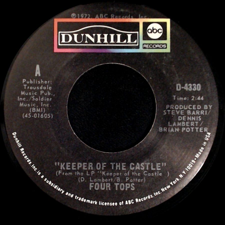 Four Tops - Jubilee With Soul / Keeper Of The Castle side B