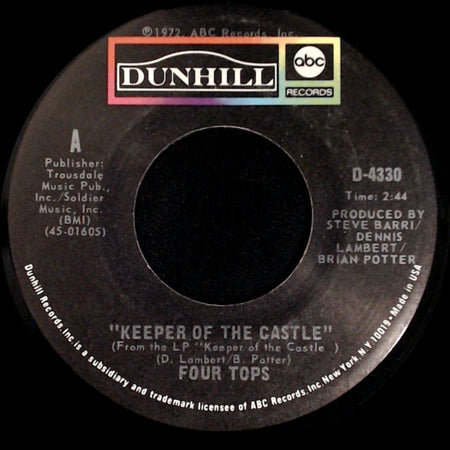 Four Tops - Jubilee With Soul / Keeper Of The Castle side B
