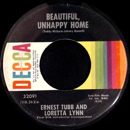 Ernest Tubb And Loretta Lynn - Beautiful, Unhappy Home / Sweet Thang side A
