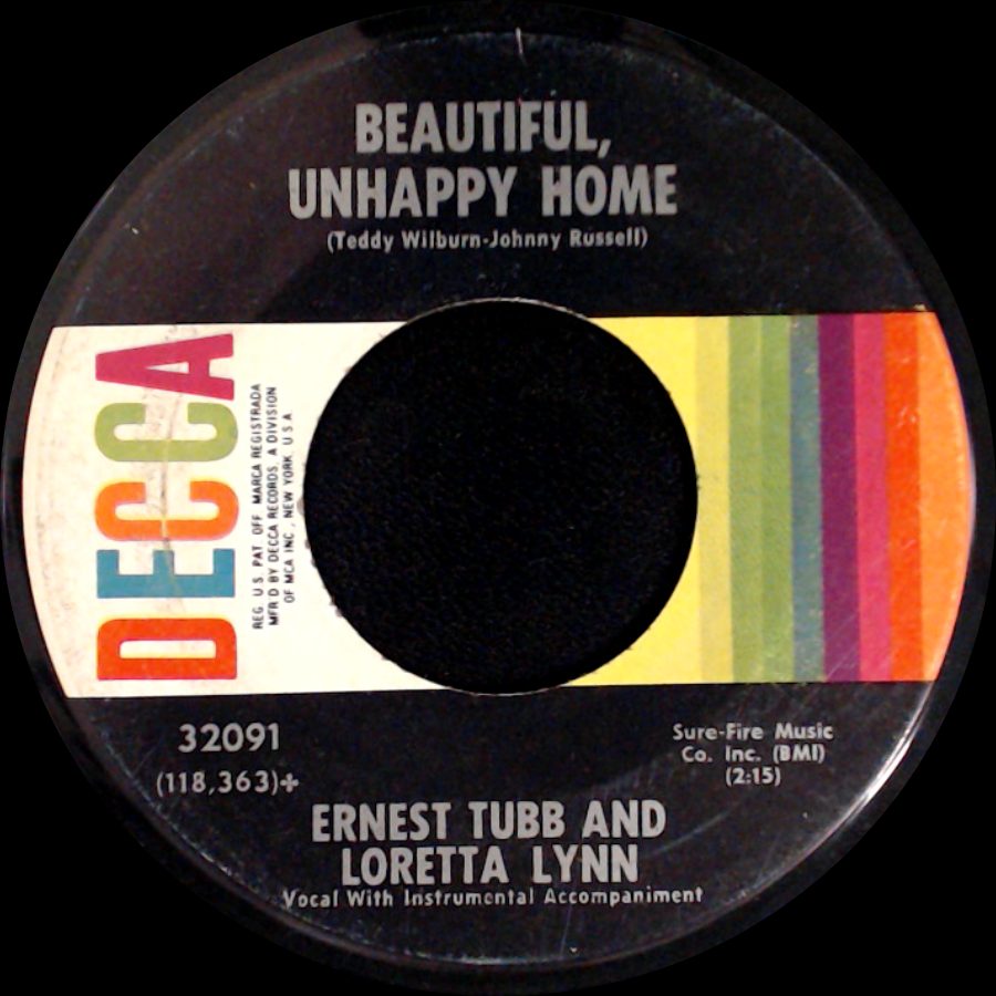 Ernest Tubb And Loretta Lynn - Beautiful, Unhappy Home / Sweet Thang side A