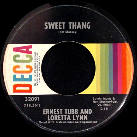 Ernest Tubb And Loretta Lynn - Beautiful, Unhappy Home / Sweet Thang side B