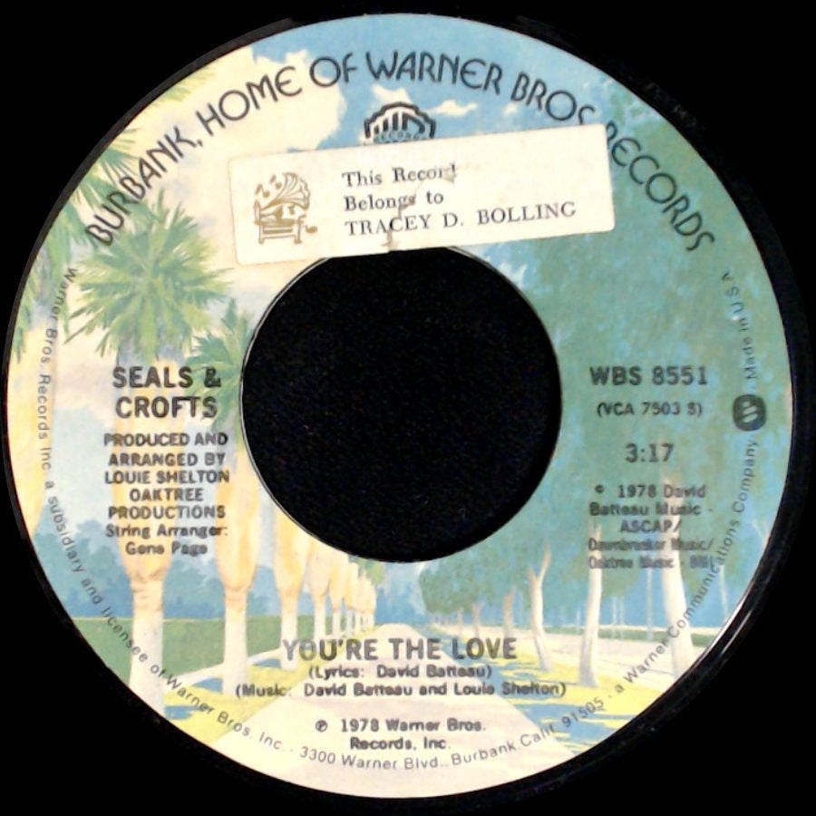 Seals & Crofts - Midnight Blue / You're The Love side B