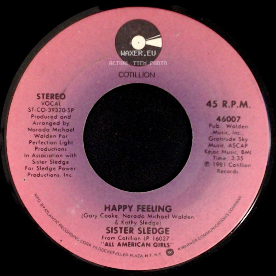 Sister Sledge - Happy Feeling / All American Girls side A