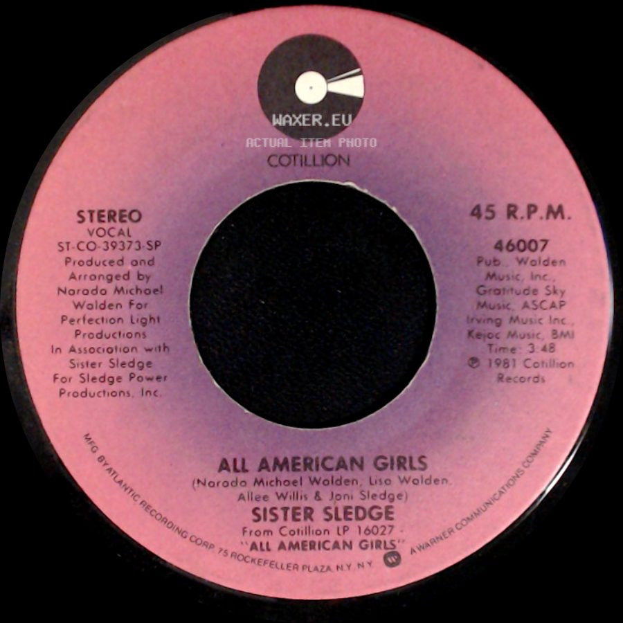 Sister Sledge - Happy Feeling / All American Girls side B