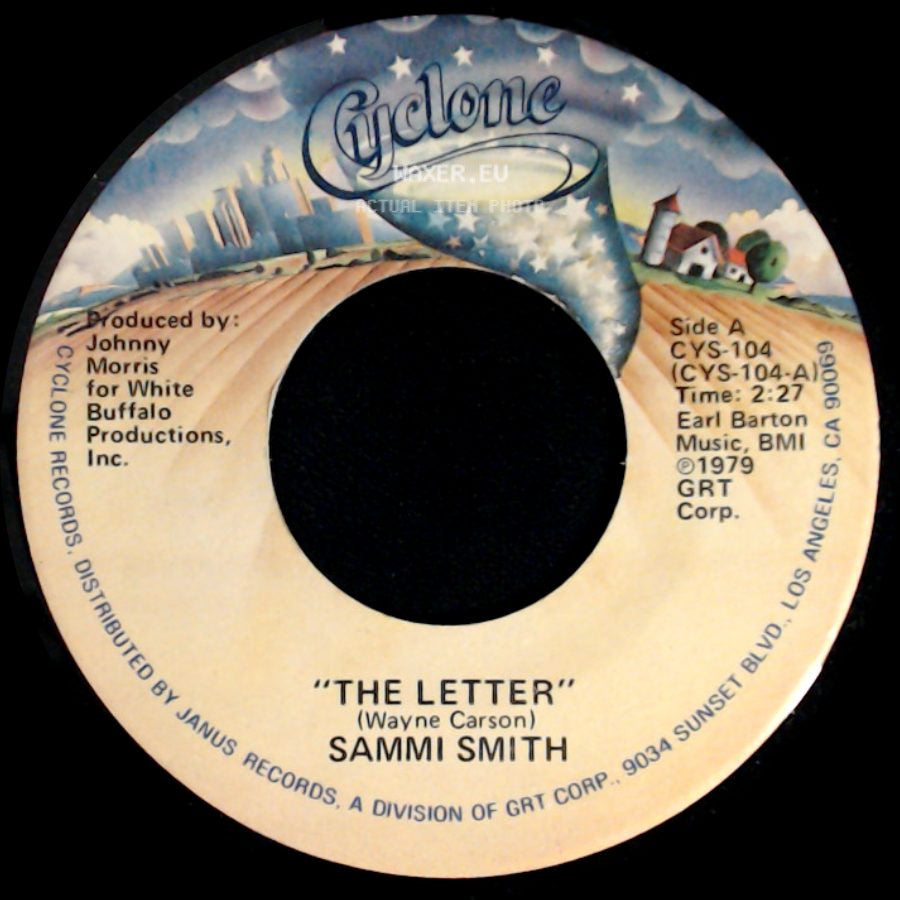 Sammi Smith - "The Letter" / It's A Day For Sad Songs (And Missing You) side A
