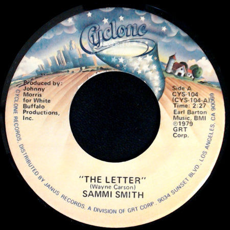 Sammi Smith - The Letter / It's A Day For Sad Songs (And Missing You) side A