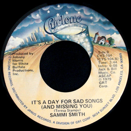 Sammi Smith - The Letter / It's A Day For Sad Songs (And Missing You) side B