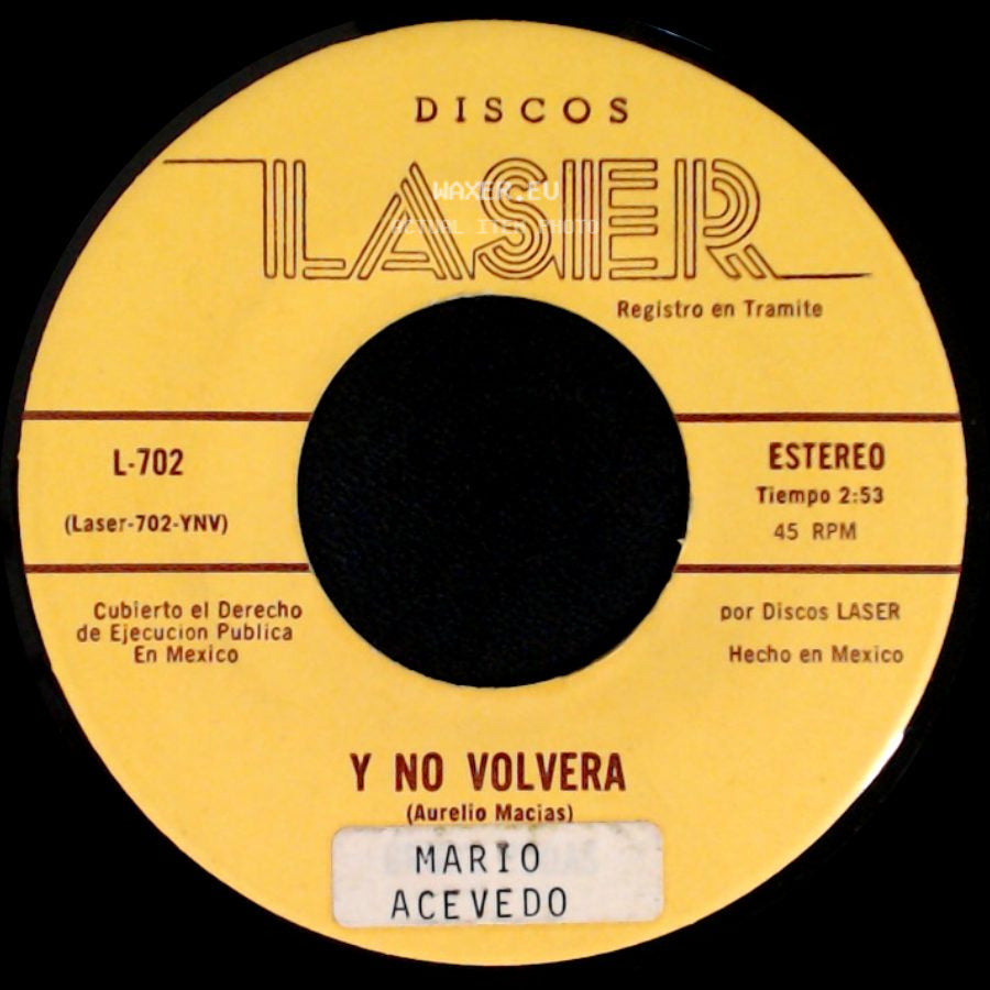 Mario Acevedo - Cual? / Y No Volvera side B
