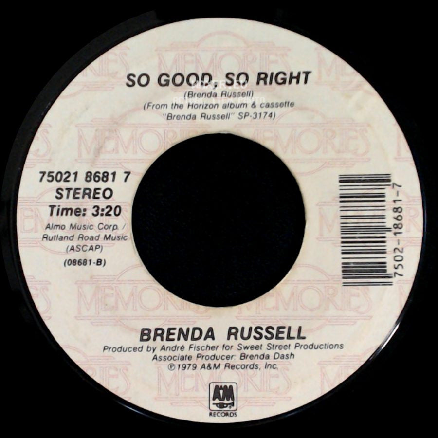 Brenda Russell - So Good, So Right / Piano In The Dark (Cry Just A Little) side A