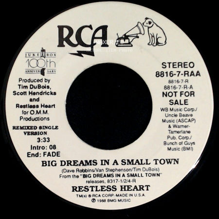 Restless Heart - Big Dreams In A Small Town / Big Dreams In A Small Town side A