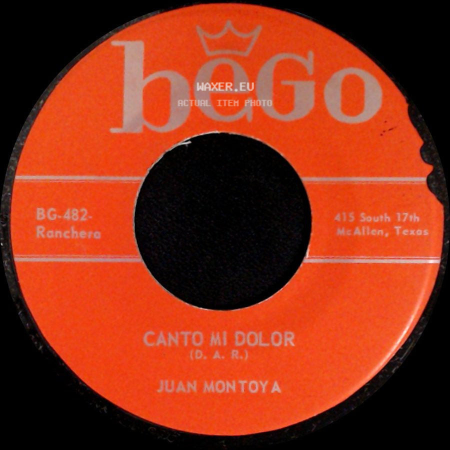 Juan Montoya - Eternamente / Canto Mi Dolor side B