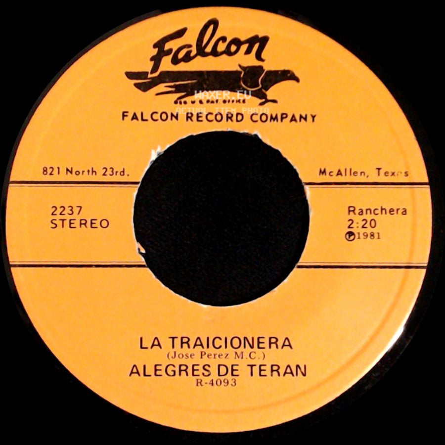 Alegres De Teran - La Carta De Raquel / La Traicionera side B