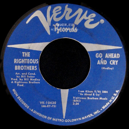 The Righteous Brothers - Go Ahead And Cry (Medley) / Things Didn't Go Your Way side A