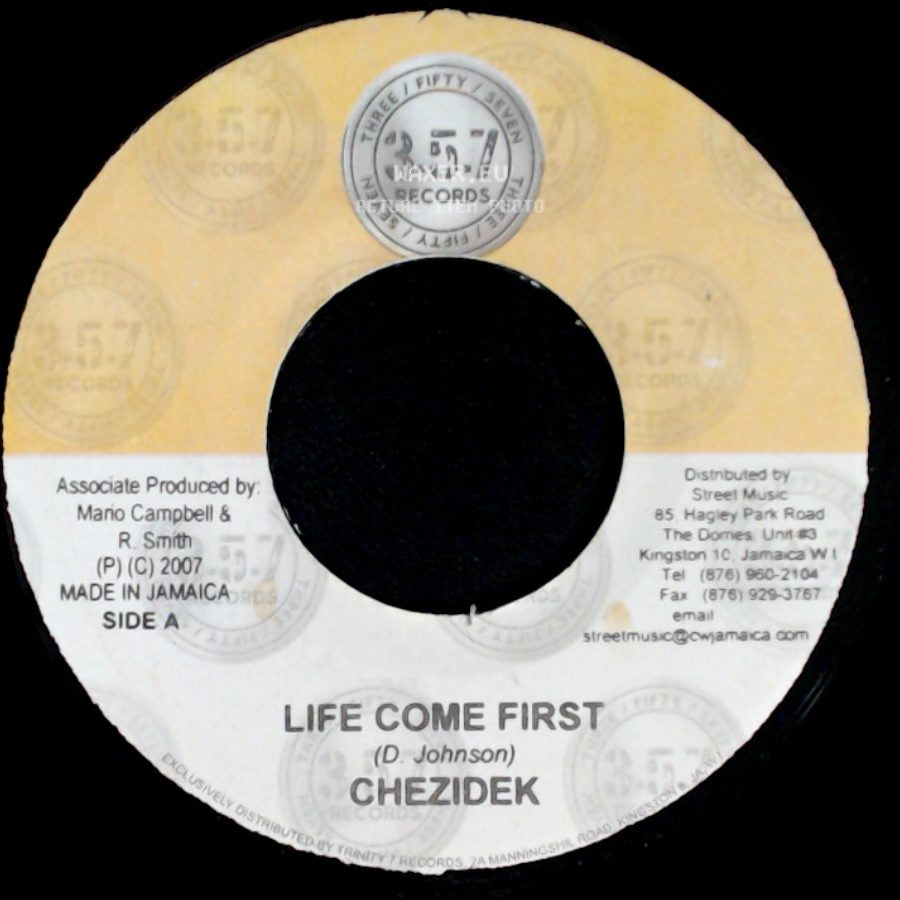 Chezidek / Adam & Eve - Life Come First / Instrumental side A