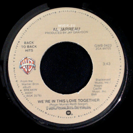 Al Jarreau - Breakin' Away / We're In This Love Together side B