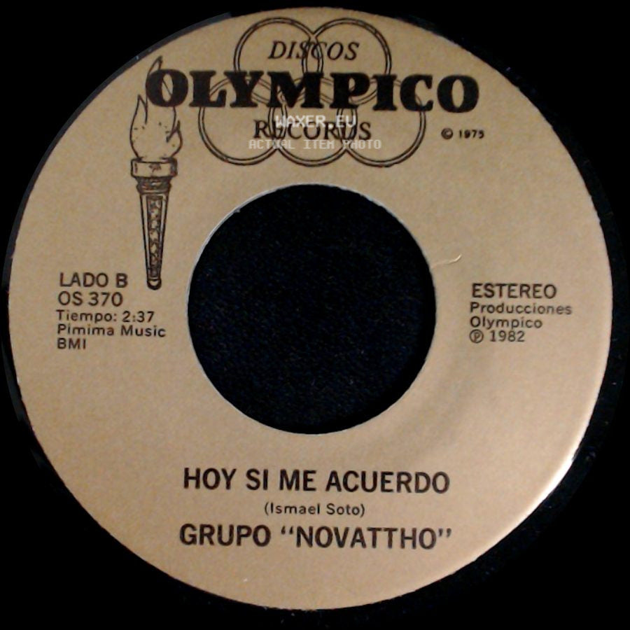 Grupo "Novattho" - Engreida / Hoy Si Me Acuerdo side B