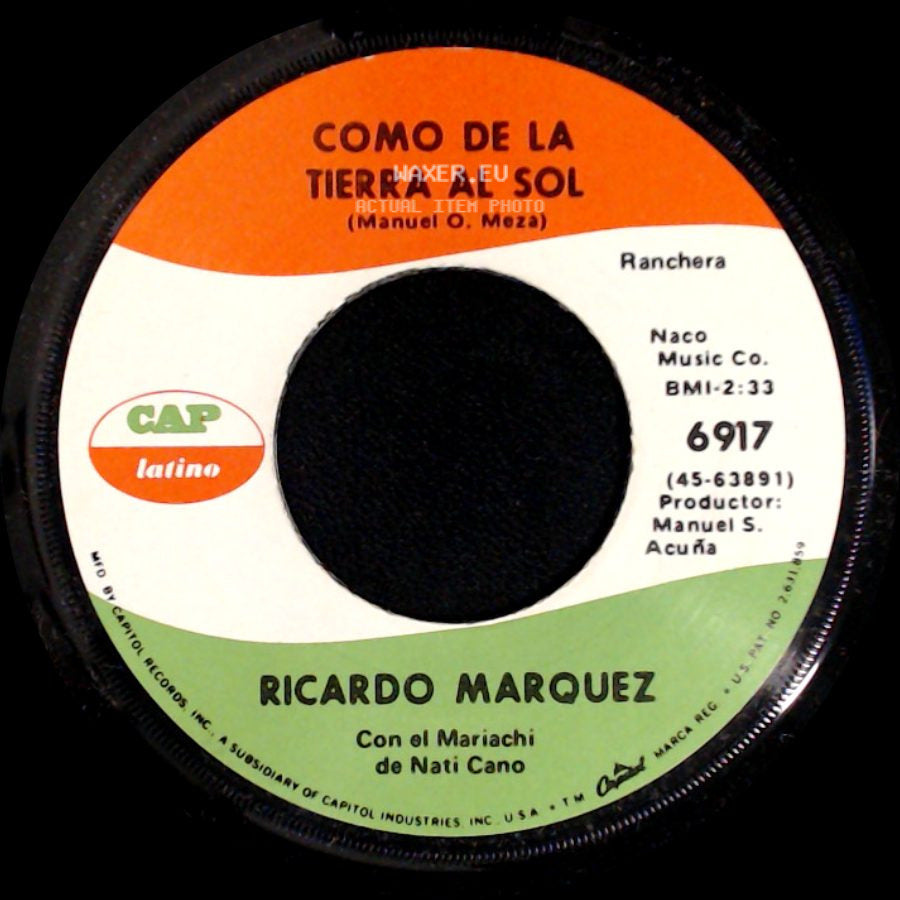 Ricardo Marquez - El Prieto / Como De La Tierra Al Sol side B