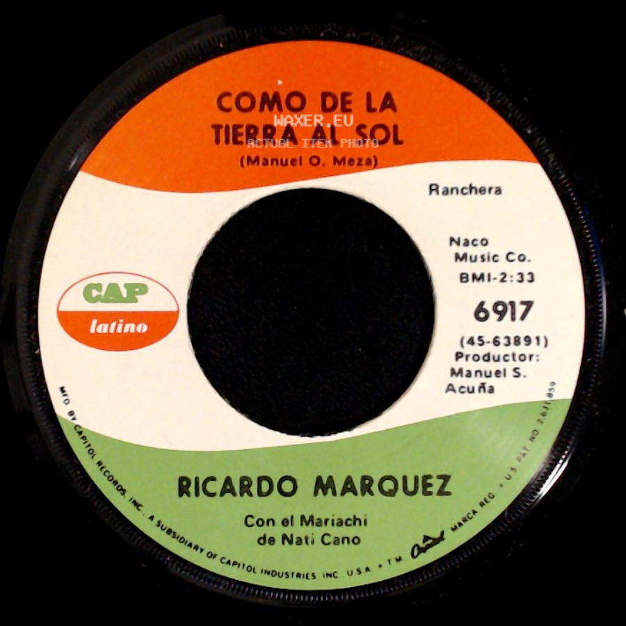 Ricardo Marquez - Como De La Tierra Al Sol / El Prieto (Irene Pinedo) side A