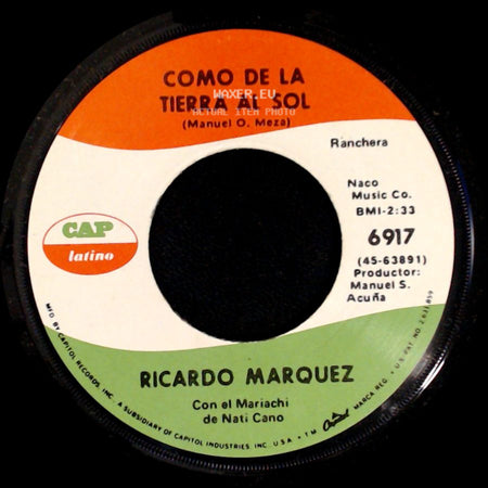 Ricardo Marquez - Como De La Tierra Al Sol / El Prieto side A