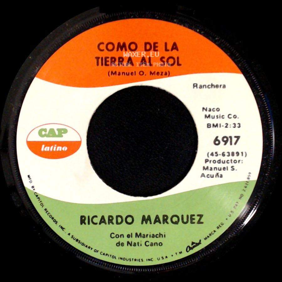 Ricardo Marquez - El Prieto / Como De La Tierra Al Sol side B