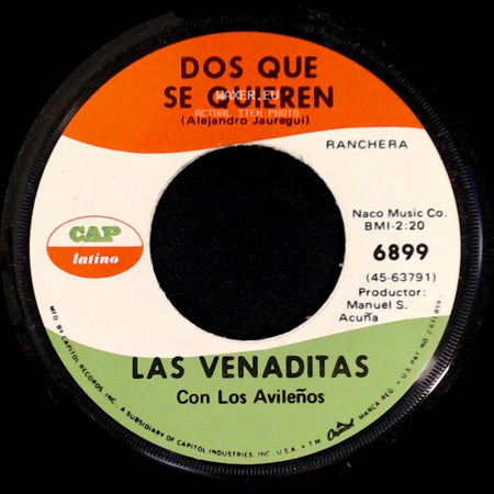 Las Venaditas Con Los Avileños - Dos Que Se Quieren / Historia De Un Preso side A