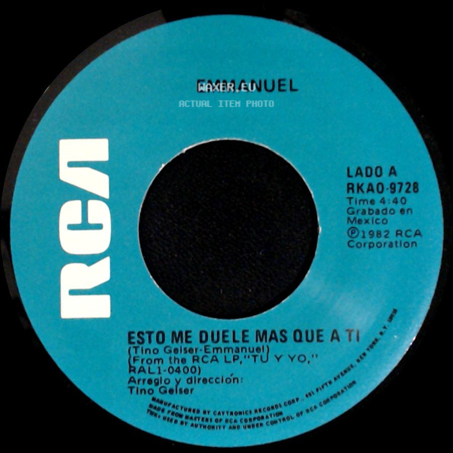 Emmanuel - Esto Me Duele Mas Que A Ti / Sola side A