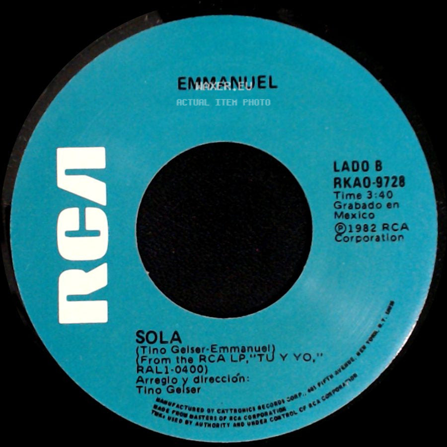 Emmanuel - Esto Me Duele Mas Que A Ti / Sola side B