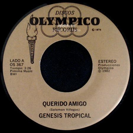 Genesis Tropical - Querido Amigo / Adela side A